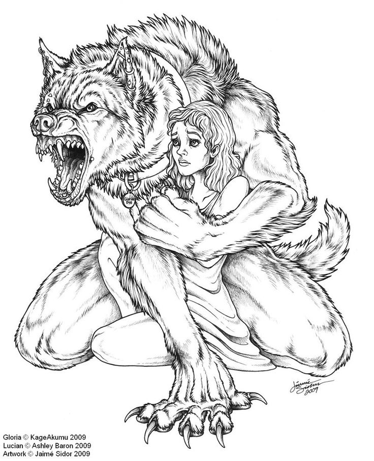 着色页: 狼人 (人物) #100056 - 免费可打印着色页