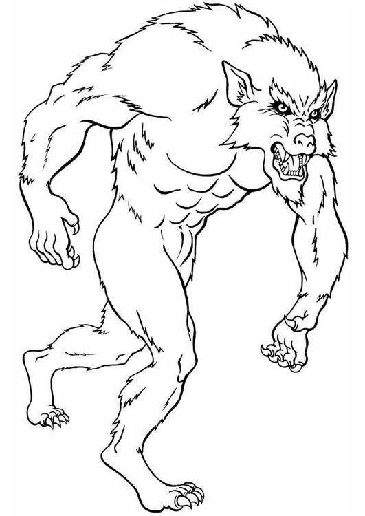 着色页: 狼人 (人物) #100076 - 免费可打印着色页