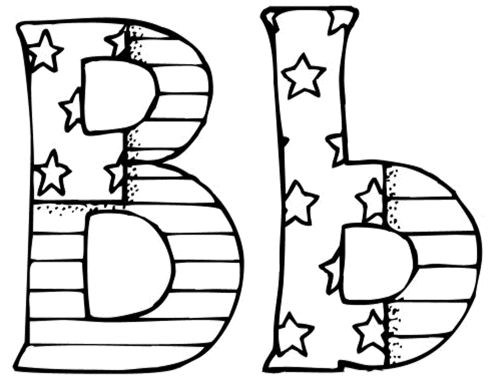 着色页: 字母 (教育的) #124980 - 免费可打印着色页