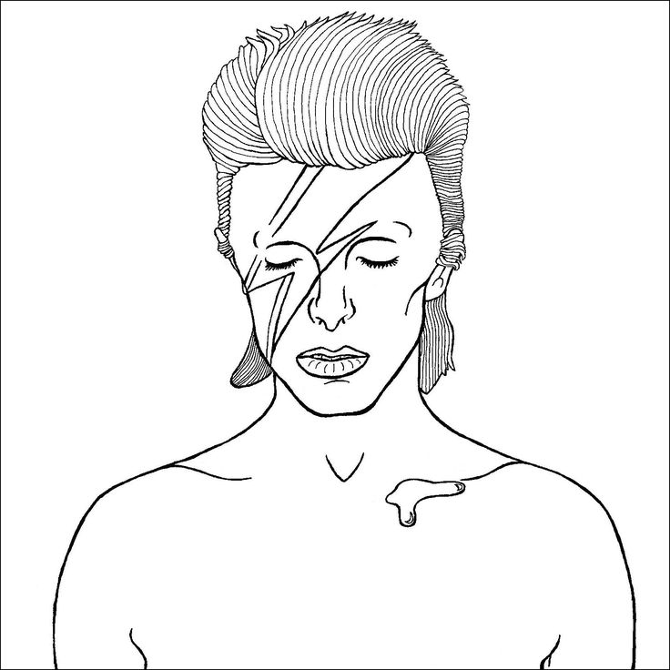 着色页: David Bowie (名人) #122245 - 免费可打印着色页