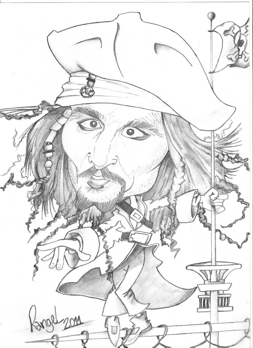 着色页: Johnny Depp (名人) #123656 - 免费可打印着色页