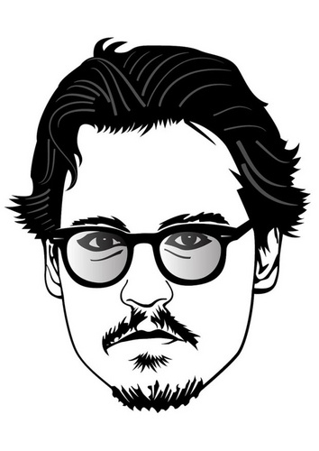着色页: Johnny Depp (名人) #123657 - 免费可打印着色页