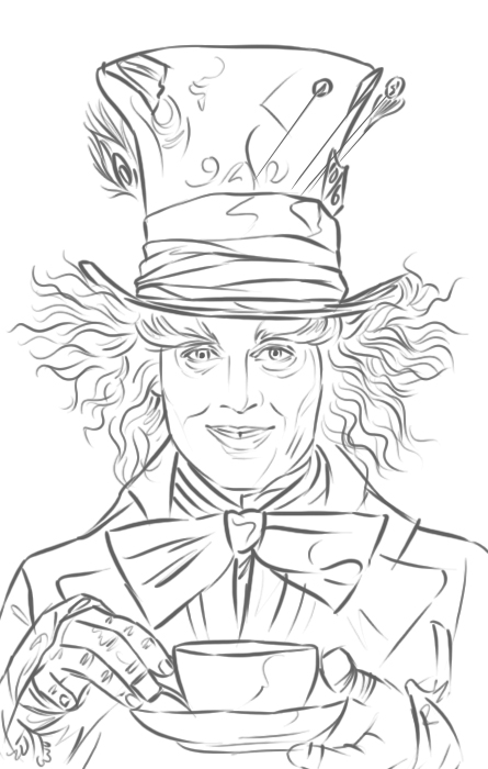 着色页: Johnny Depp (名人) #123660 - 免费可打印着色页