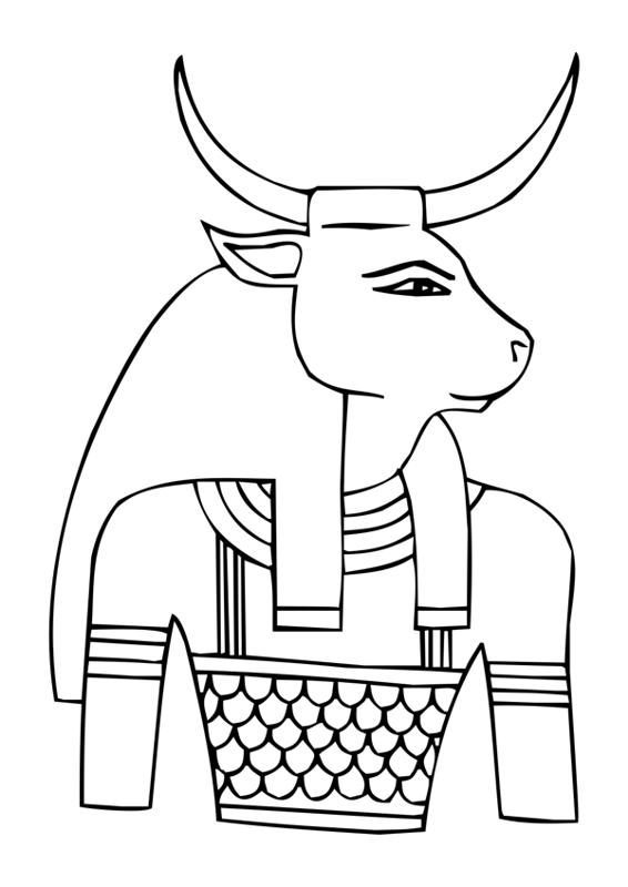 着色页: 埃及神话 (众神与女神) #111190 - 免费可打印着色页