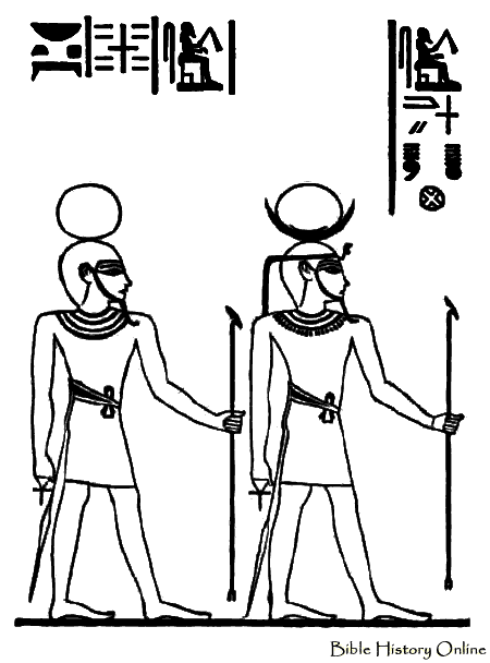 着色页: 埃及神话 (众神与女神) #111256 - 免费可打印着色页
