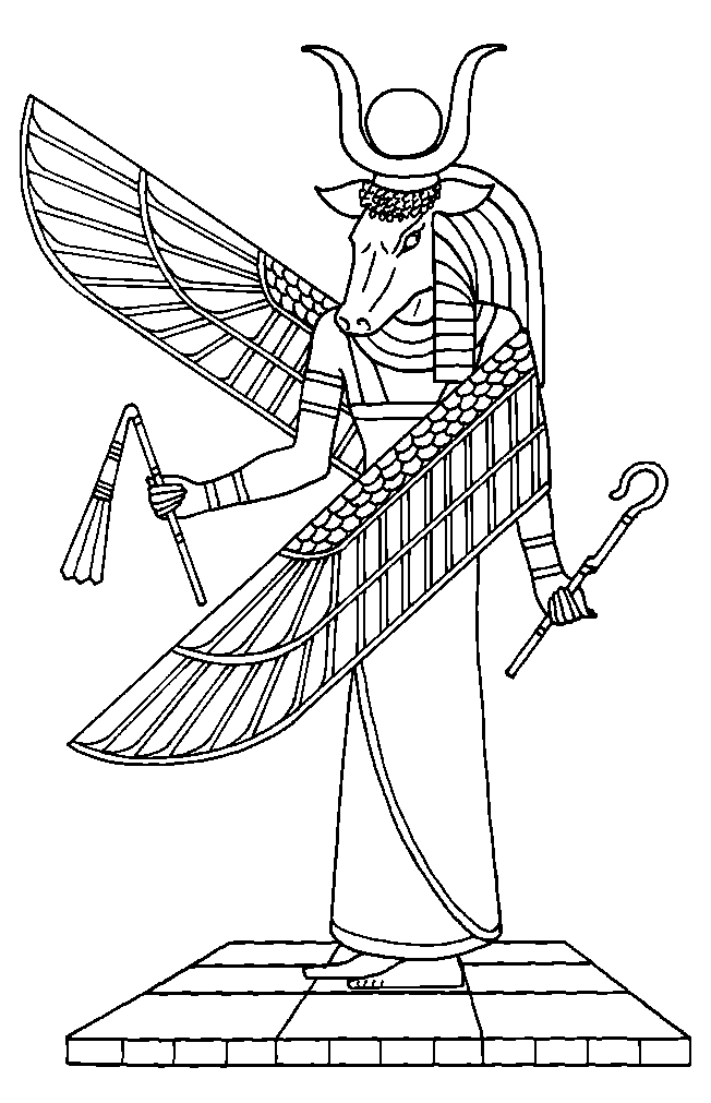 着色页: 埃及神话 (众神与女神) #111304 - 免费可打印着色页