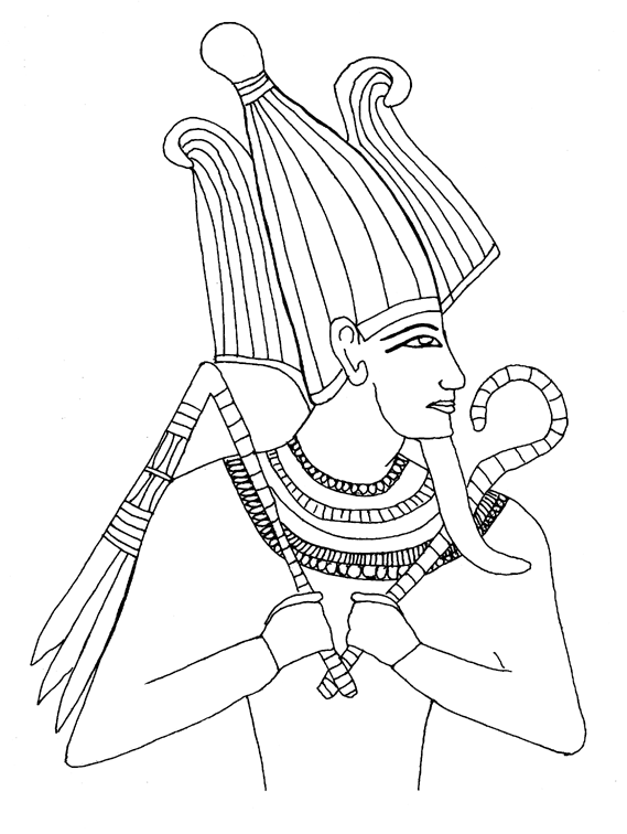 着色页: 埃及神话 (众神与女神) #111325 - 免费可打印着色页
