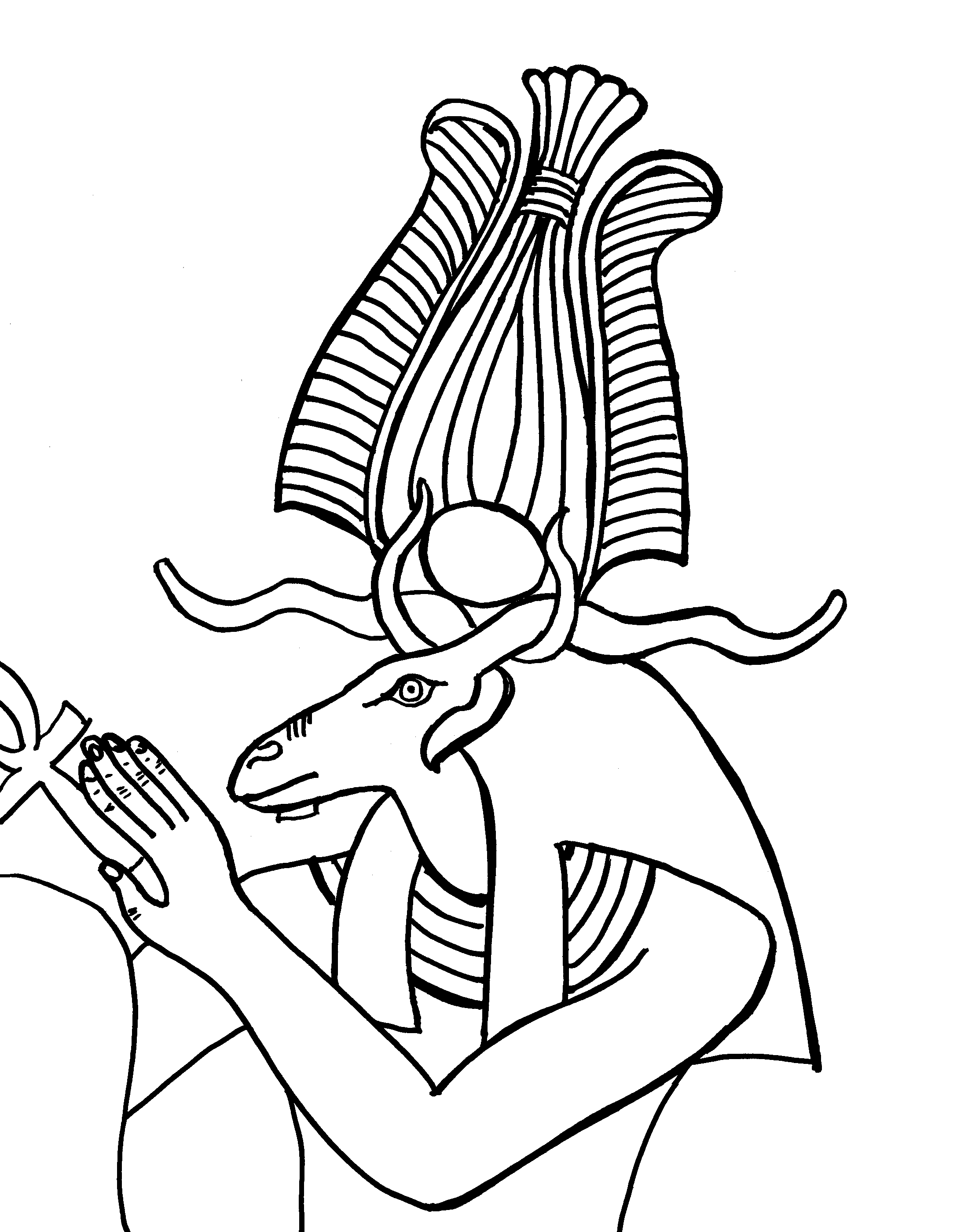 着色页: 埃及神话 (众神与女神) #111376 - 免费可打印着色页
