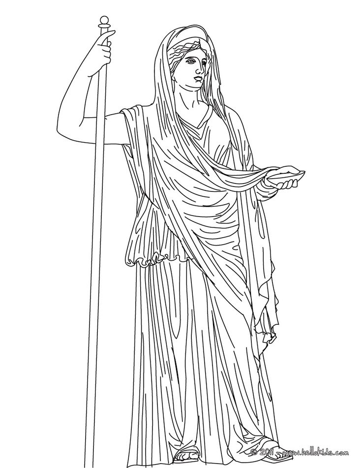 着色页: 希腊神话 (众神与女神) #109643 - 免费可打印着色页