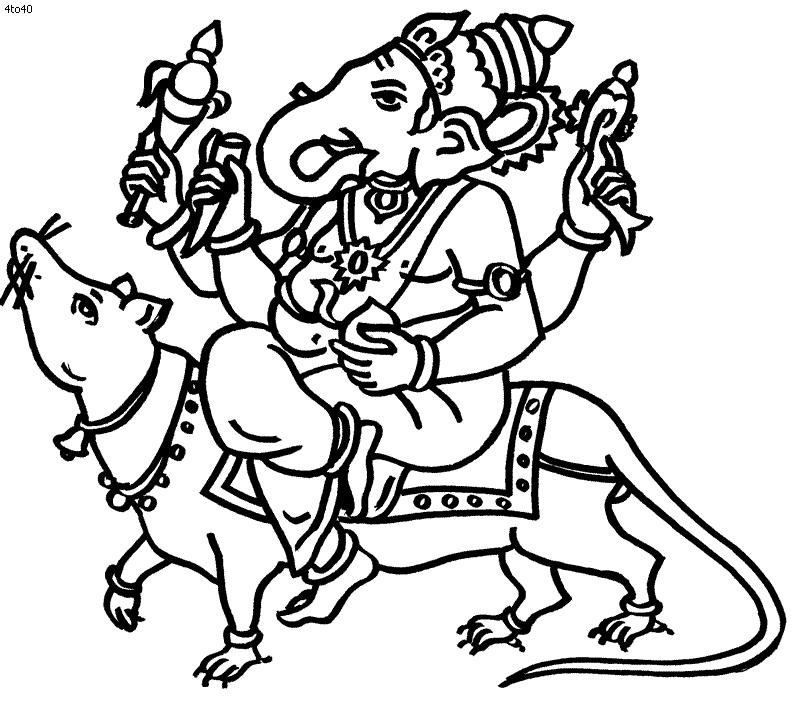 着色页: 印度神话 (众神与女神) #109215 - 免费可打印着色页