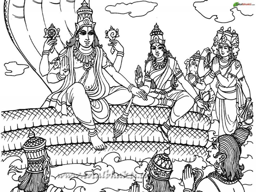 着色页: 印度神话 (众神与女神) #109221 - 免费可打印着色页