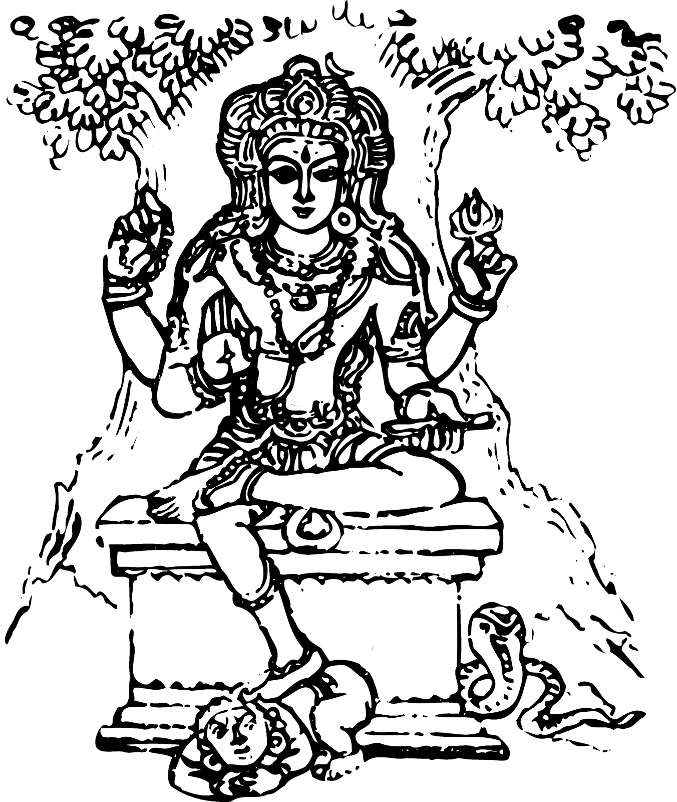 着色页: 印度神话 (众神与女神) #109228 - 免费可打印着色页