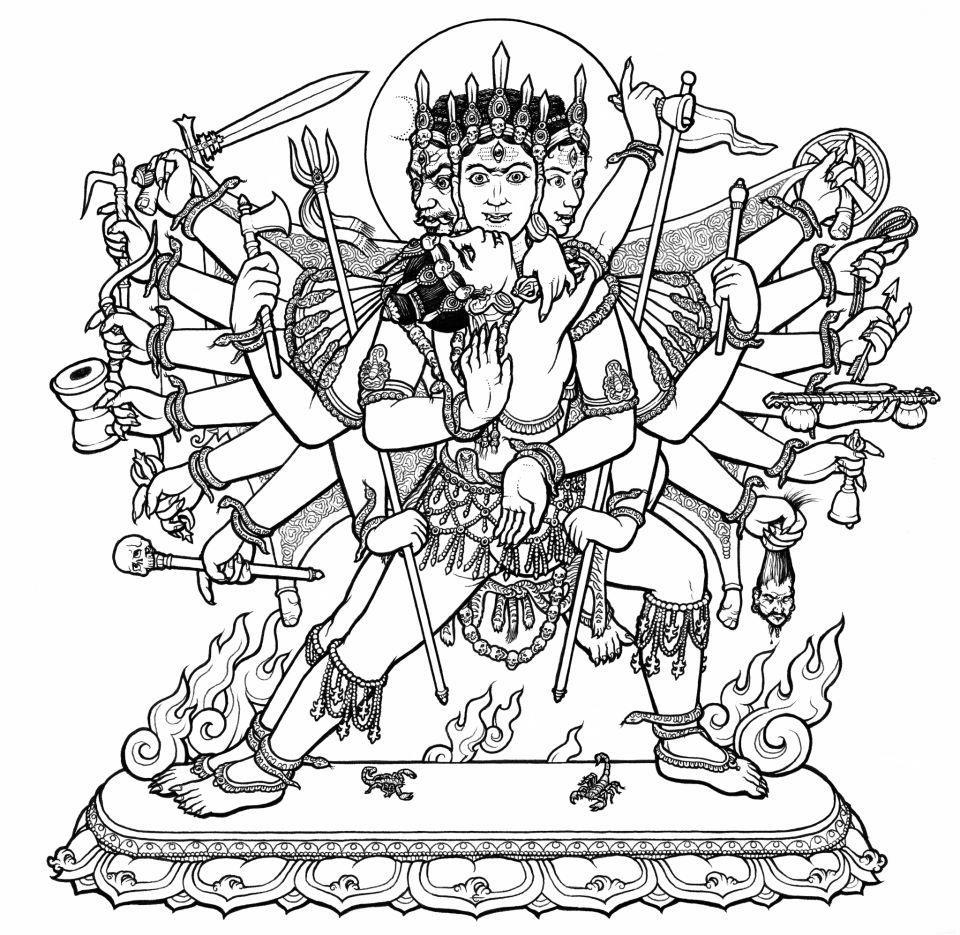 着色页: 印度神话 (众神与女神) #109231 - 免费可打印着色页