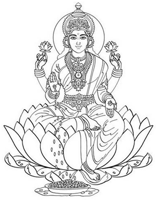 着色页: 印度神话 (众神与女神) #109269 - 免费可打印着色页