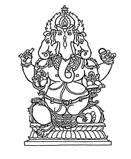 着色页: 印度神话 (众神与女神) #109283 - 免费可打印着色页