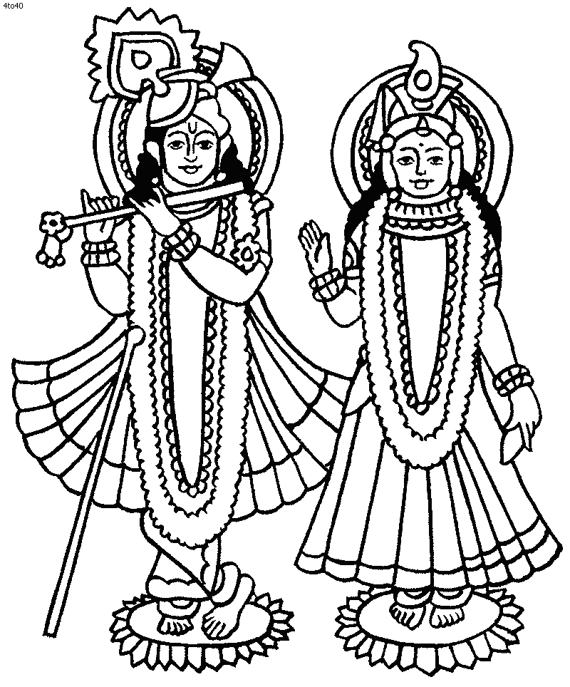 着色页: 印度神话 (众神与女神) #109286 - 免费可打印着色页