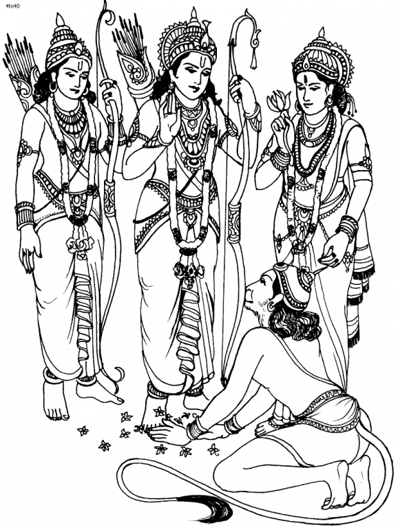 着色页: 印度神话 (众神与女神) #109295 - 免费可打印着色页