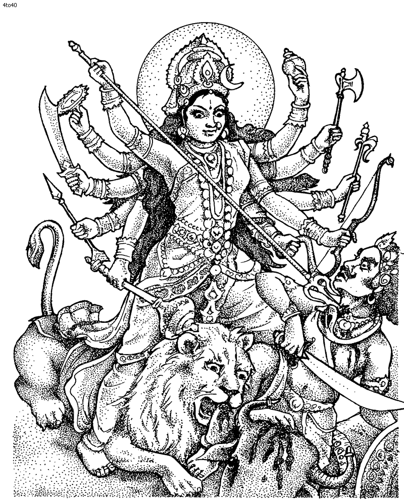 着色页: 印度神话 (众神与女神) #109297 - 免费可打印着色页