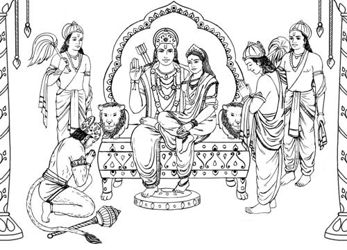着色页: 印度神话 (众神与女神) #109327 - 免费可打印着色页