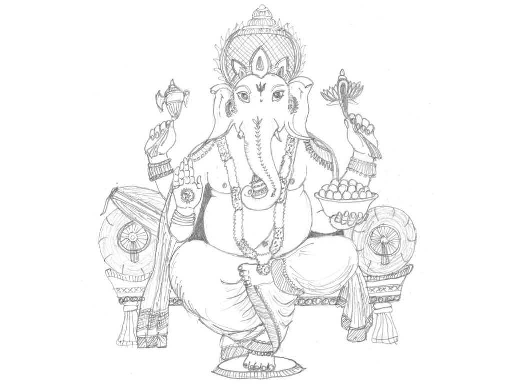 着色页: 印度神话 (众神与女神) #109354 - 免费可打印着色页