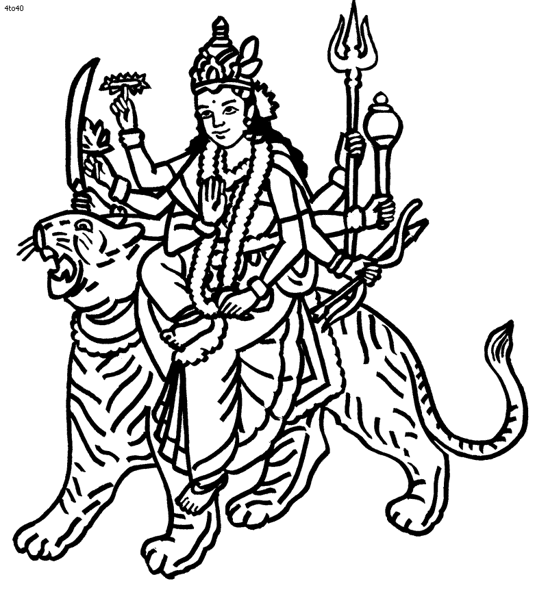 着色页: 印度神话 (众神与女神) #109397 - 免费可打印着色页