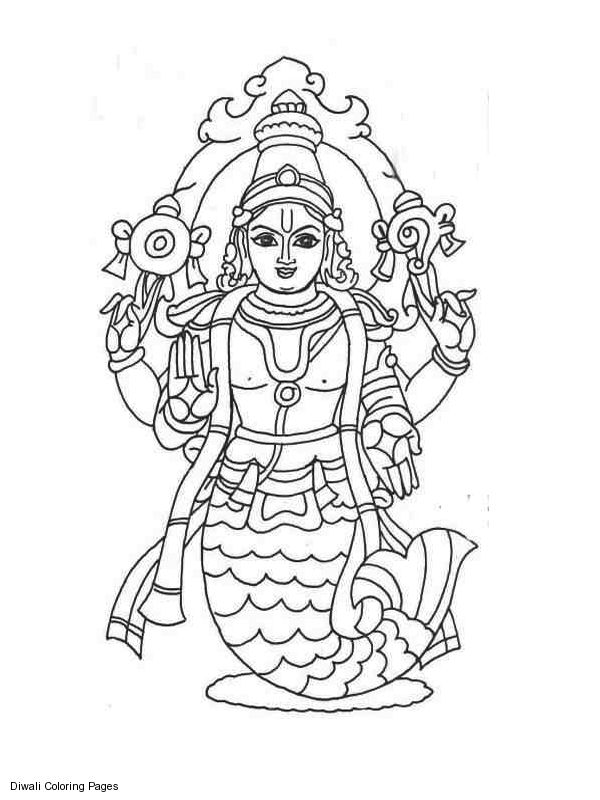 着色页: 印度神话 (众神与女神) #109413 - 免费可打印着色页
