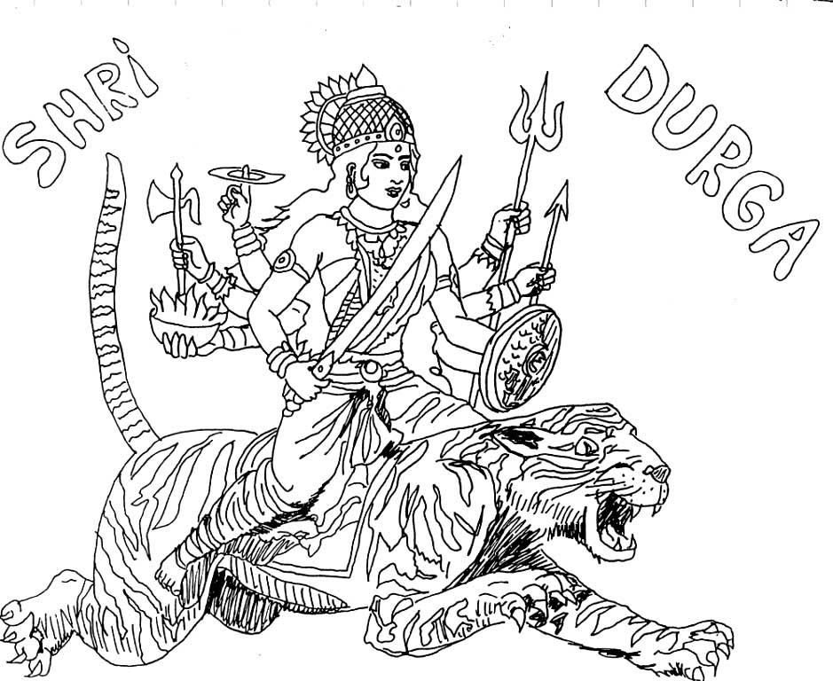 着色页: 印度神话 (众神与女神) #109414 - 免费可打印着色页