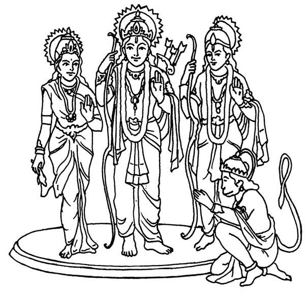 着色页: 印度神话 (众神与女神) #109420 - 免费可打印着色页