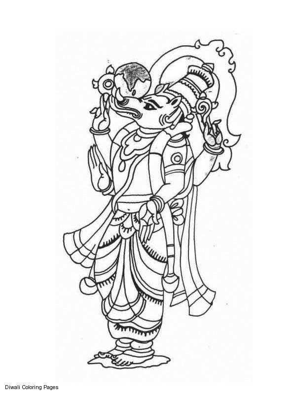 着色页: 印度神话 (众神与女神) #109443 - 免费可打印着色页