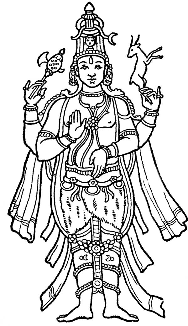 着色页: 印度神话 (众神与女神) #109444 - 免费可打印着色页