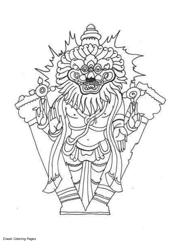 着色页: 印度神话 (众神与女神) #109449 - 免费可打印着色页