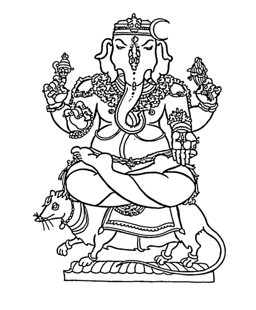 着色页: 印度神话 (众神与女神) #109450 - 免费可打印着色页
