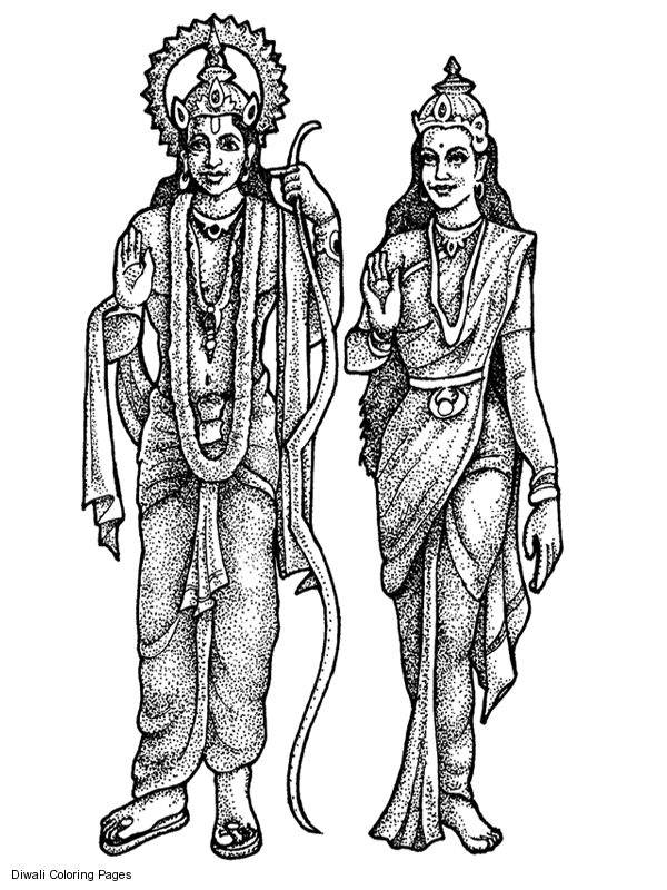 着色页: 印度神话 (众神与女神) #109461 - 免费可打印着色页
