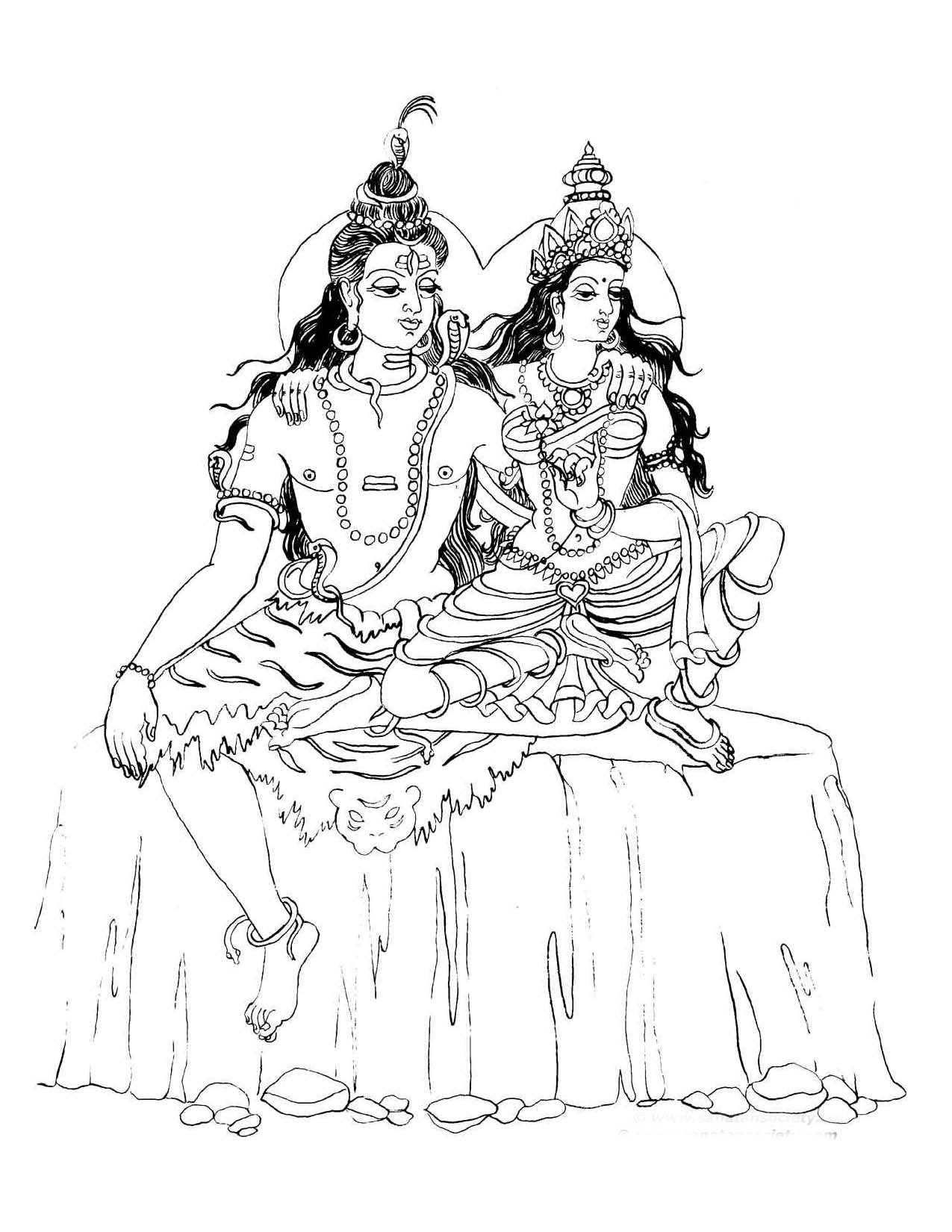 着色页: 印度神话 (众神与女神) #109467 - 免费可打印着色页