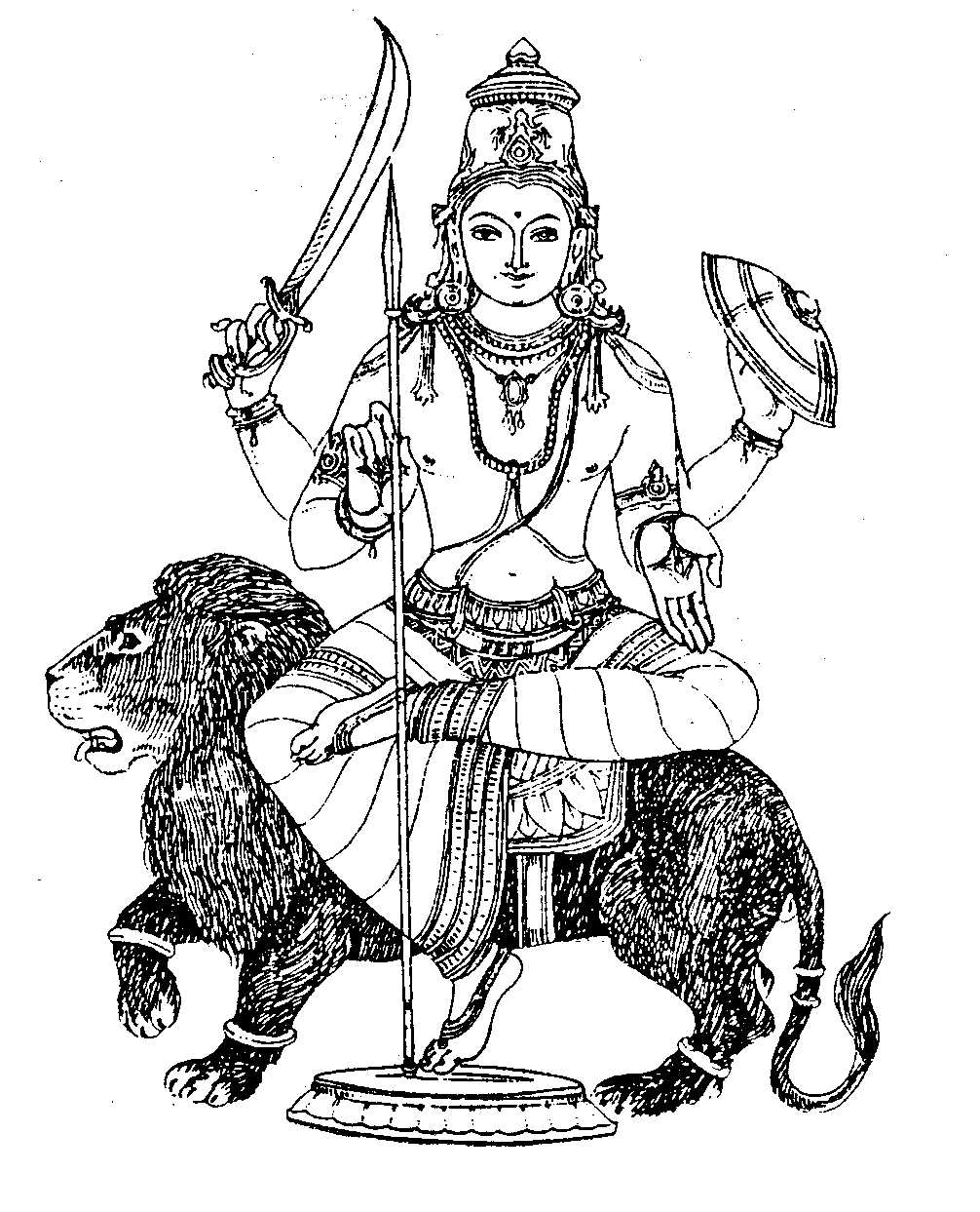 着色页: 印度神话 (众神与女神) #109514 - 免费可打印着色页