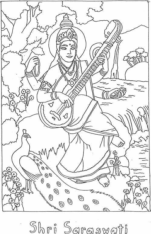 着色页: 印度神话 (众神与女神) #109551 - 免费可打印着色页