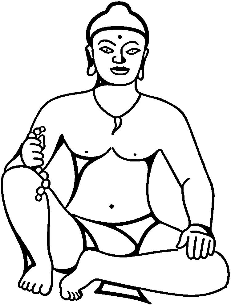 着色页: 印度神话：佛 (众神与女神) #89507 - 免费可打印着色页
