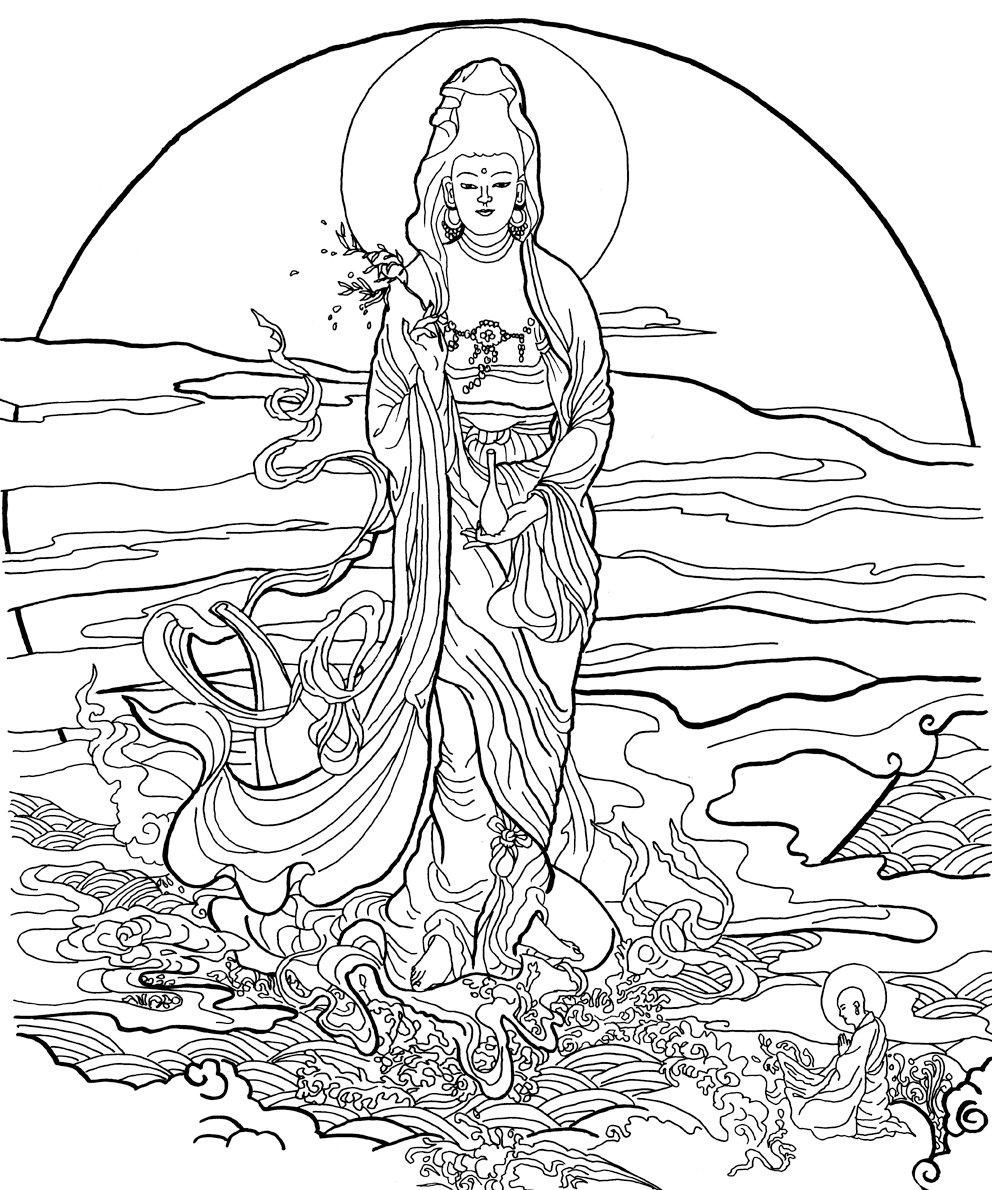 着色页: 印度神话：佛 (众神与女神) #89508 - 免费可打印着色页