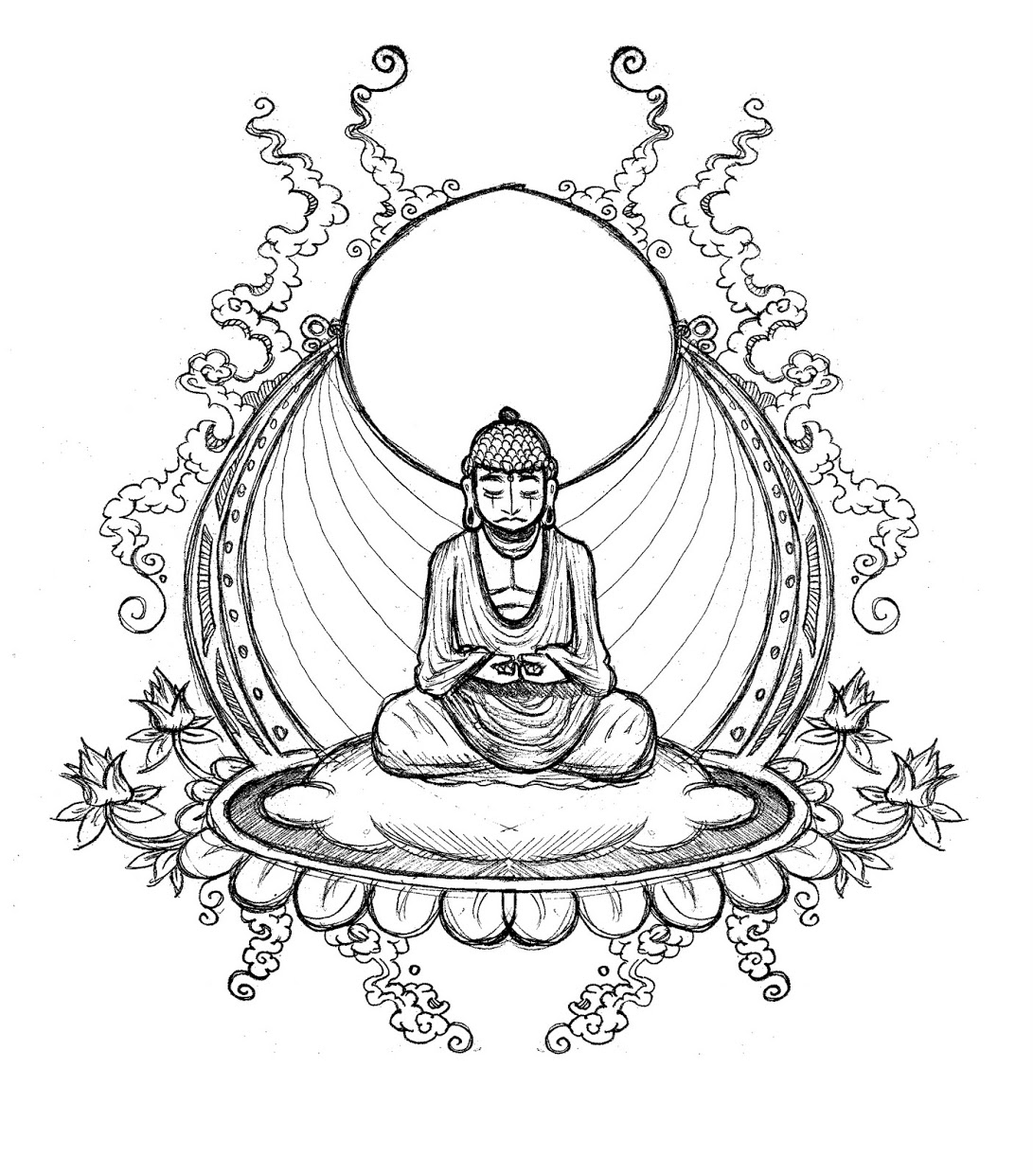 着色页: 印度神话：佛 (众神与女神) #89537 - 免费可打印着色页