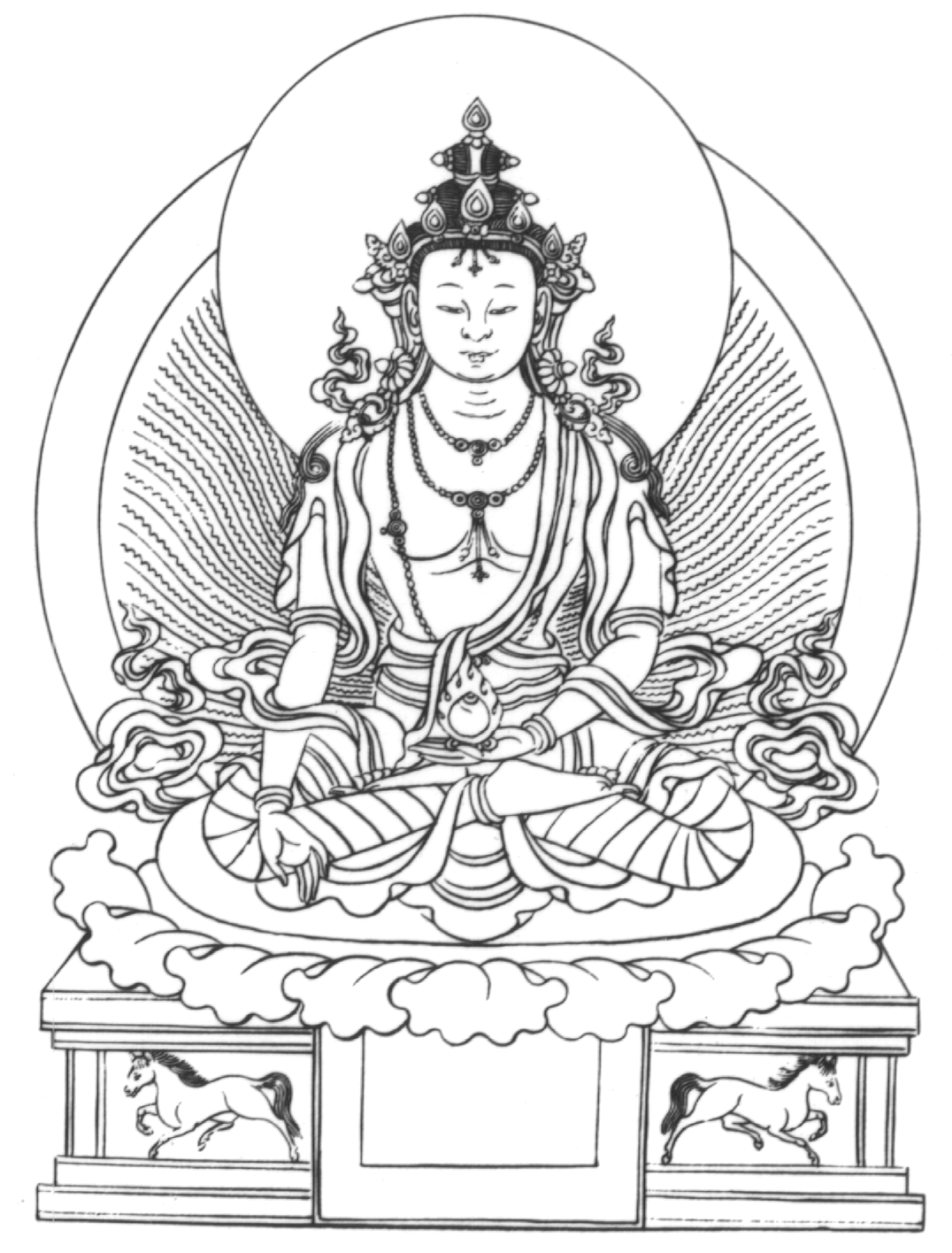 着色页: 印度神话：佛 (众神与女神) #89541 - 免费可打印着色页