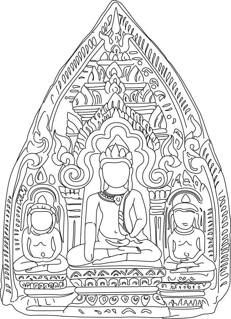 着色页: 印度神话：佛 (众神与女神) #89560 - 免费可打印着色页
