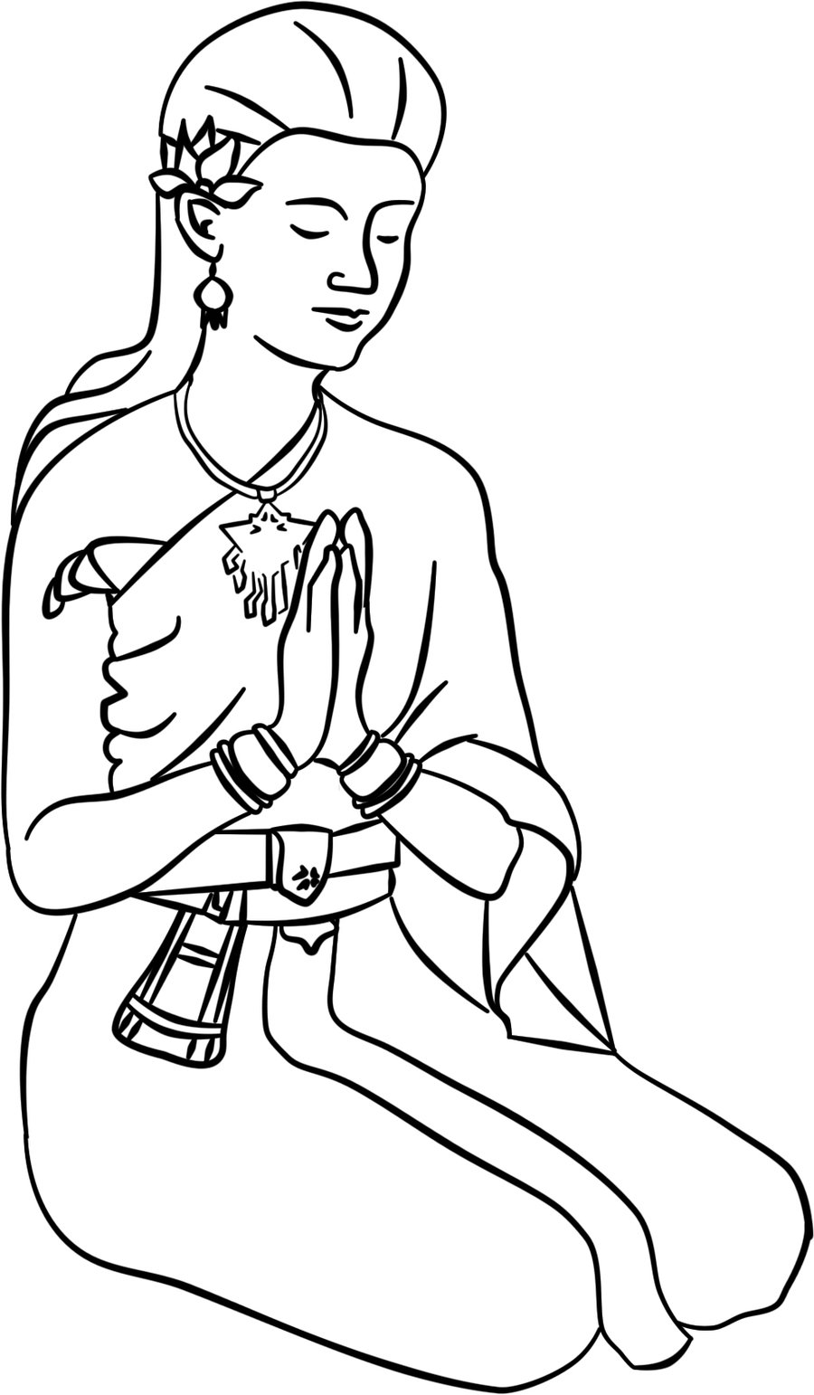 着色页: 印度神话：佛 (众神与女神) #89615 - 免费可打印着色页
