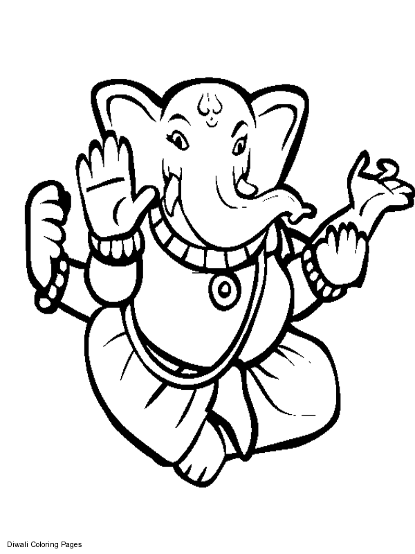 着色页: 印度神话：象头神 (众神与女神) #96855 - 免费可打印着色页