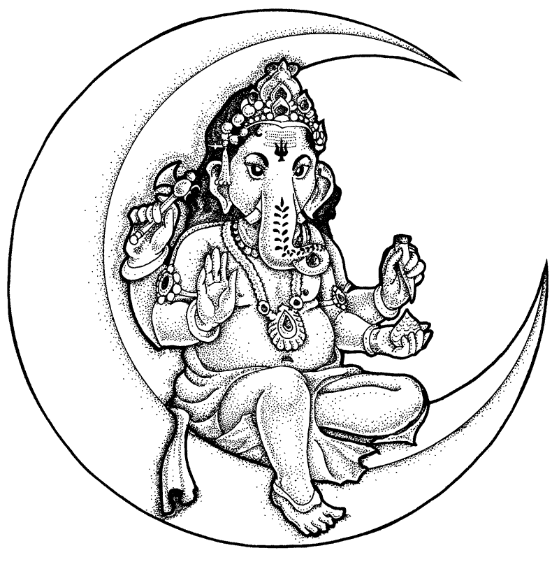 着色页: 印度神话：象头神 (众神与女神) #96857 - 免费可打印着色页