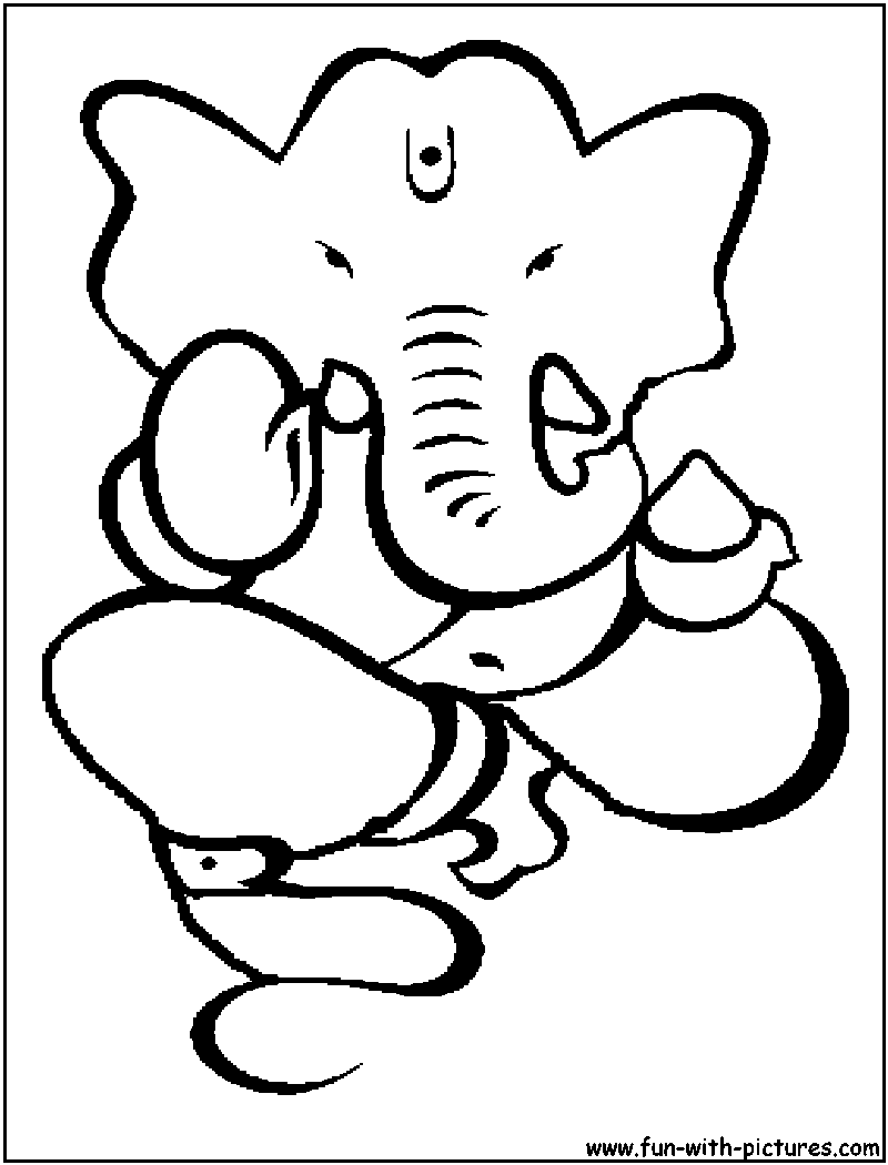 着色页: 印度神话：象头神 (众神与女神) #96858 - 免费可打印着色页