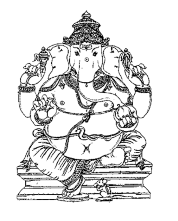 着色页: 印度神话：象头神 (众神与女神) #96862 - 免费可打印着色页