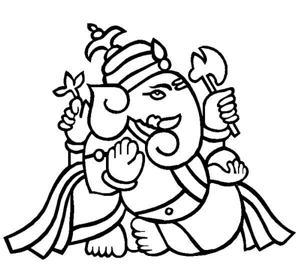 着色页: 印度神话：象头神 (众神与女神) #96867 - 免费可打印着色页