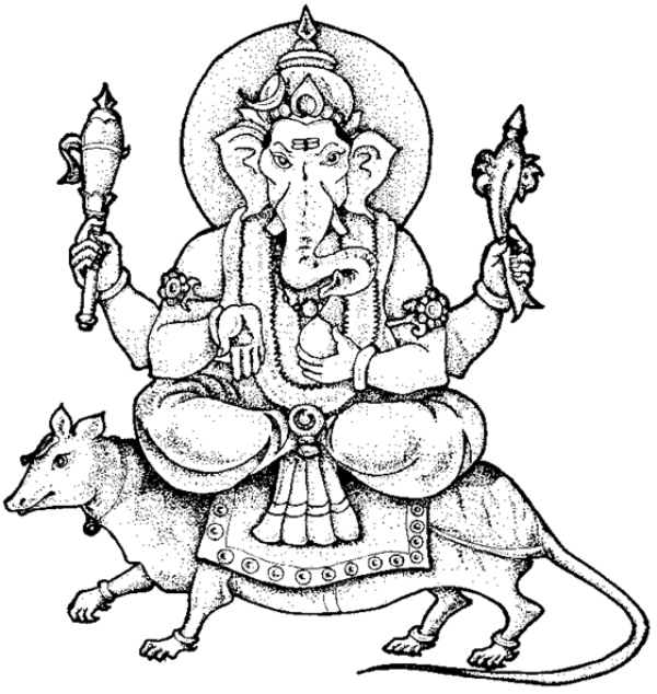 着色页: 印度神话：象头神 (众神与女神) #96876 - 免费可打印着色页