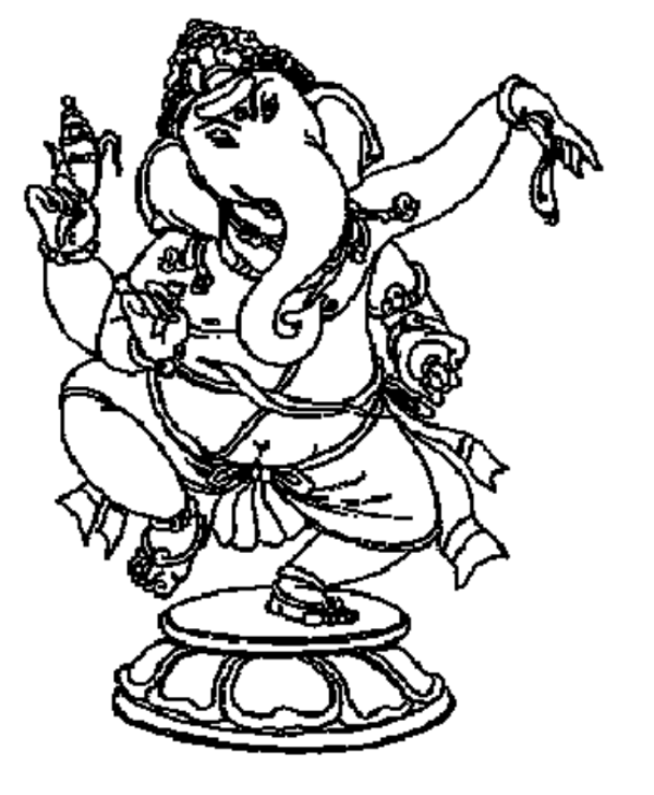 着色页: 印度神话：象头神 (众神与女神) #96888 - 免费可打印着色页