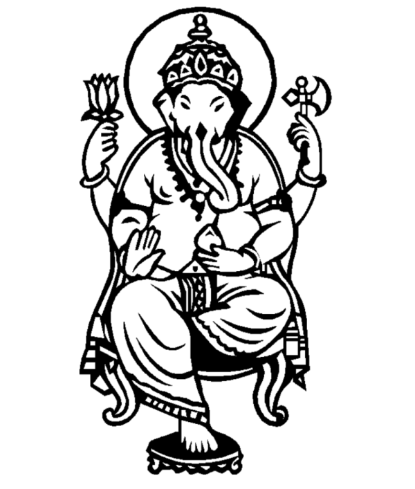 着色页: 印度神话：象头神 (众神与女神) #96889 - 免费可打印着色页